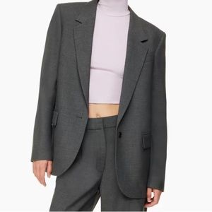 NWOT Aritzia Generation Blazer Peppercorn Grey